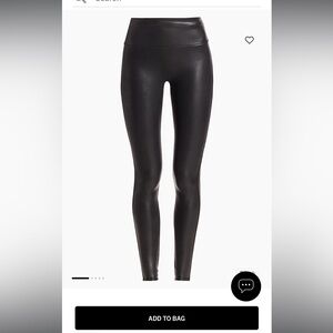 Spanx Faux Leather leggings size small regular 30” length